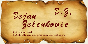 Dejan Zelenković vizit kartica